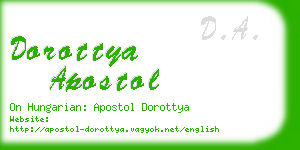 dorottya apostol business card